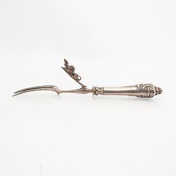 Serveringsbestick ett par silver Frankrike sent 1800-tal.