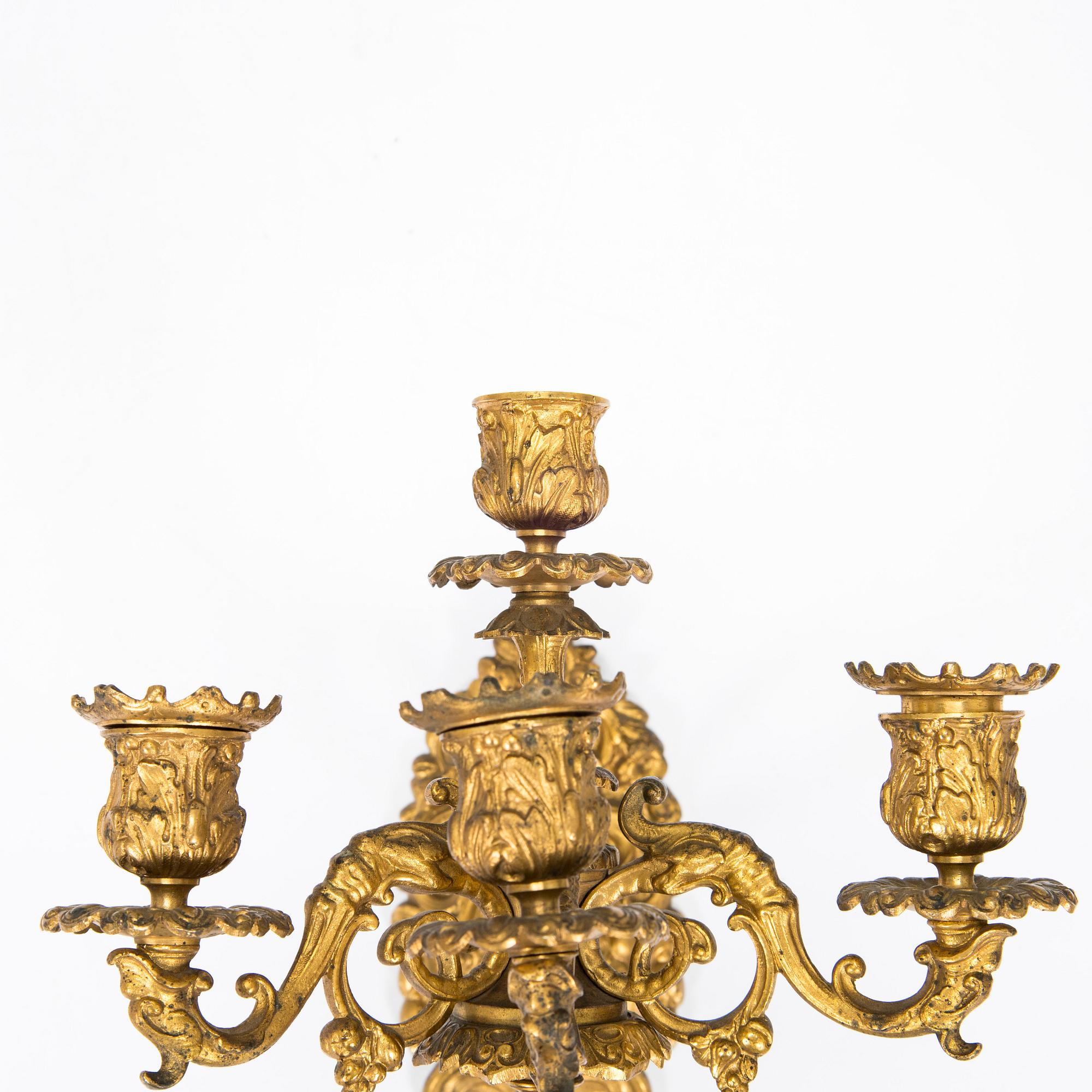 Seinäkynttelikköpari, Venäjä 1800-luvun loppupuoli.