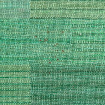 Marianne Richter, a carpet, "Fasad, grön II", flat weave, ca 305 x 195 cm, signed AB MMF MR.