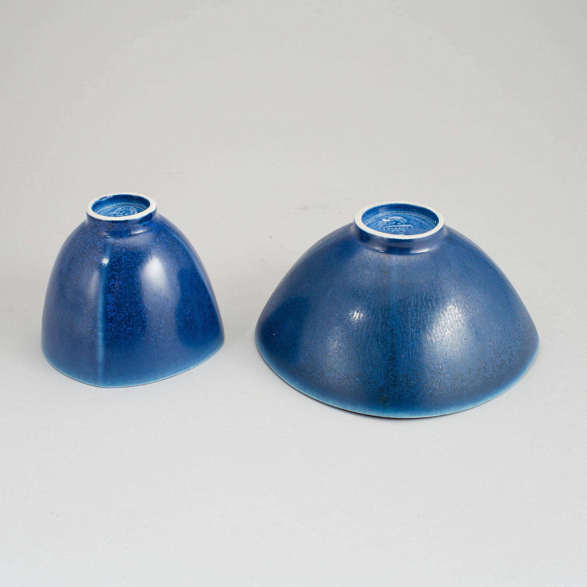 2 bowls "Selecta" by Berndt Friberg for Gustavsberg, 1950´s.
