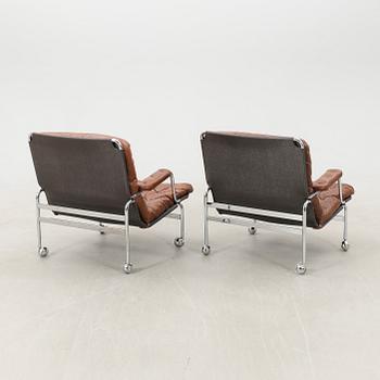 Bruno Mathsson, armchairs, a pair, "Karin" for Dux, late 20th century.