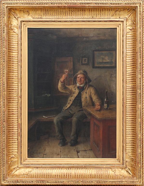 Bengt Nordenberg, interior with man.