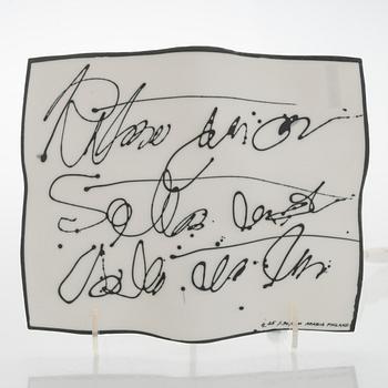 Inkeri Leivo, Seinävalaisin, "Rakkauskirje", signeerattu IL 25/-90/MM Arabia Finland.