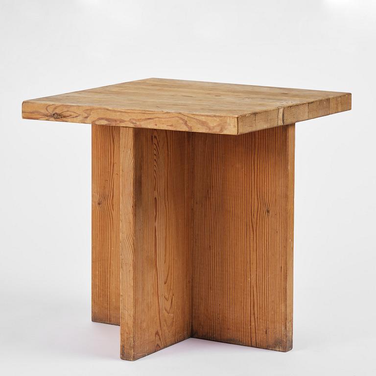 Axel Einar Hjorth, a stained pine "Lovö" table, Nordiska Kompaniet, Sweden, 1930s.