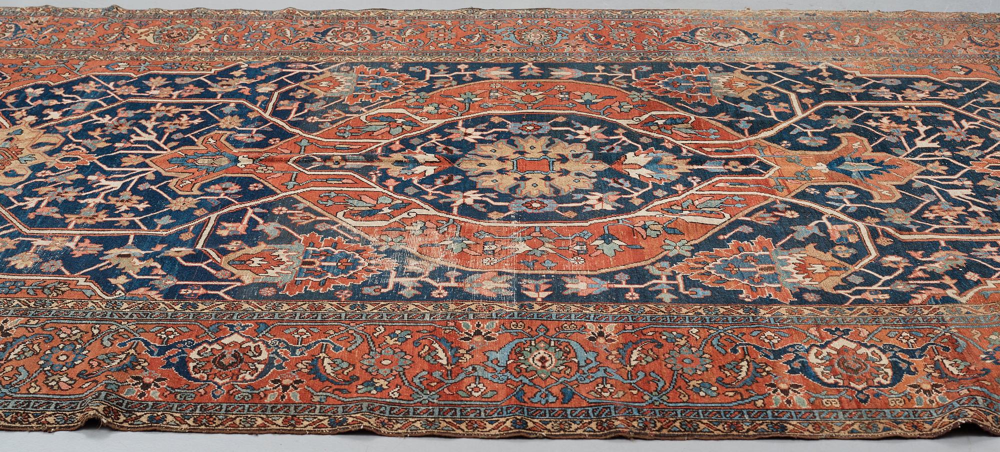 A CARPET, an antique northwest Persian, ca 414-425 x 248,5-260 cm.