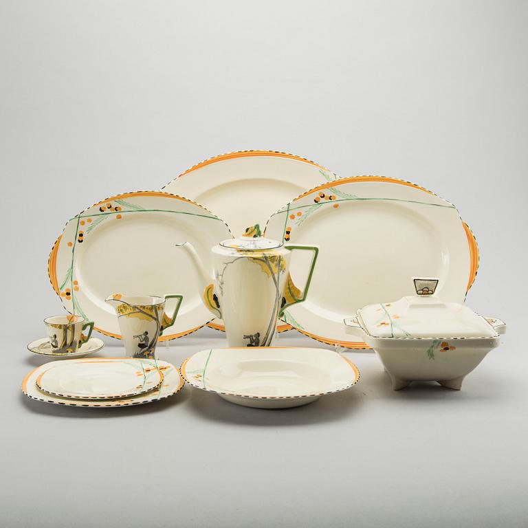 A 45+ 8 pcs Burleigh art deco dinner service.