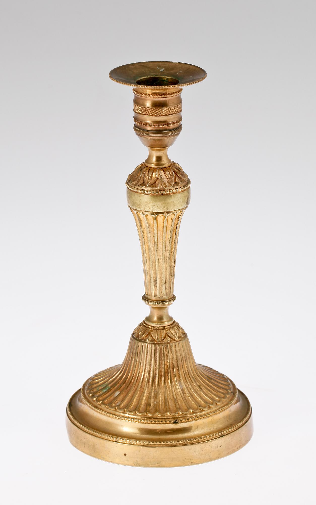 LJUSSTAKE, mässing, Louis XVI-stil, 1800-tal.