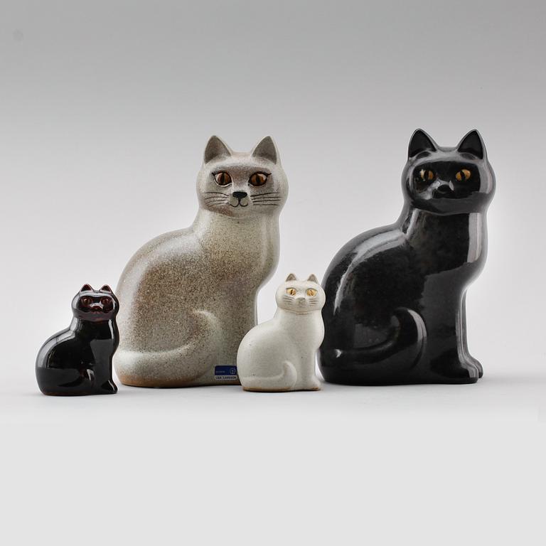 FIGURER, 4 st, stengods, Lisa Larson, Gustavsberg.