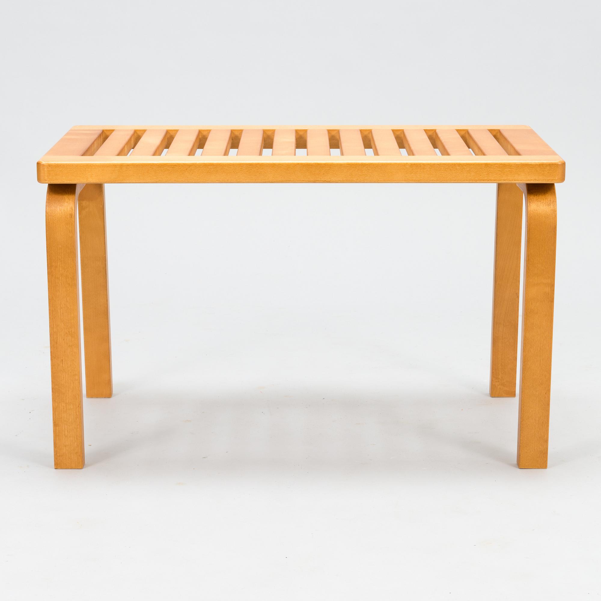 ALVAR AALTO, A '153B' bench for Artek 2004.