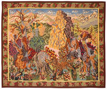 TAPESTRY. Tapestry weave (gobelängteknik). 195 x 232 cm. Signed perrot -46 R d B.