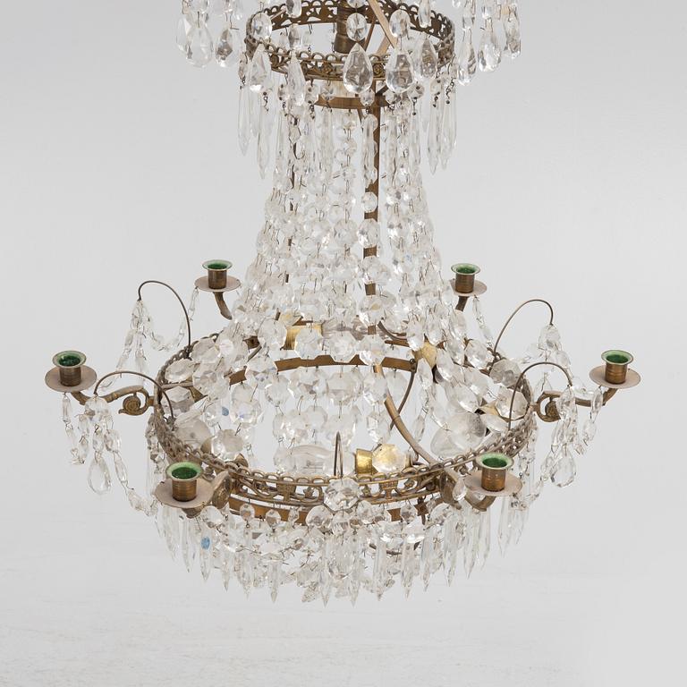 A Gustavian style chandelier, mid-20th century.