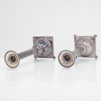 A pair of silver candlesticks,  Kultateollisuus, Turku 1968 and 1972.