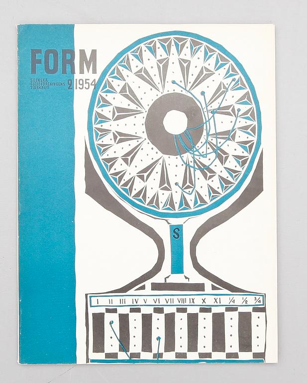 TIDSKRIFTER, ca 40 st, "Form", Svenska Slöjföreningens Tidskrift, 1940-/1960-tal.