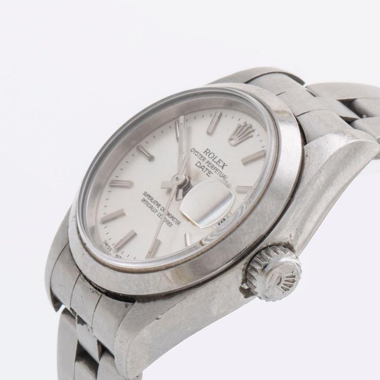 ROLEX Oyster Perpetual Date ladies wristwatch, c:a 26 mm.