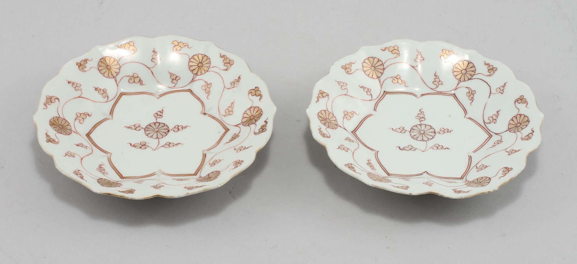 SKÅLFAT, 2 st, porslin, Kina, troligen Kangxi.