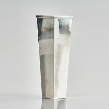 Wiwen Nilsson, a sterling silver vase, Lund, Sweden 1947.