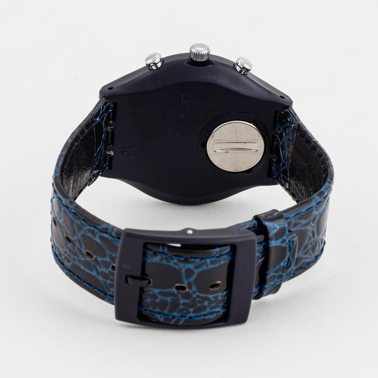 SWATCH, Chrono, Silver Star, wristwatch, 37.3 mm.