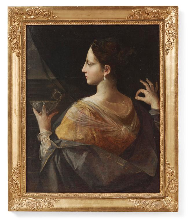 Unknown artist, probably 18th century, Woman with a goblet.