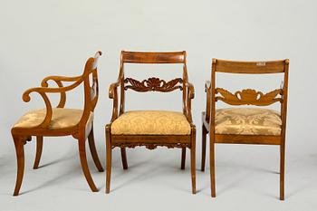 THREE ARMCHAIRS.