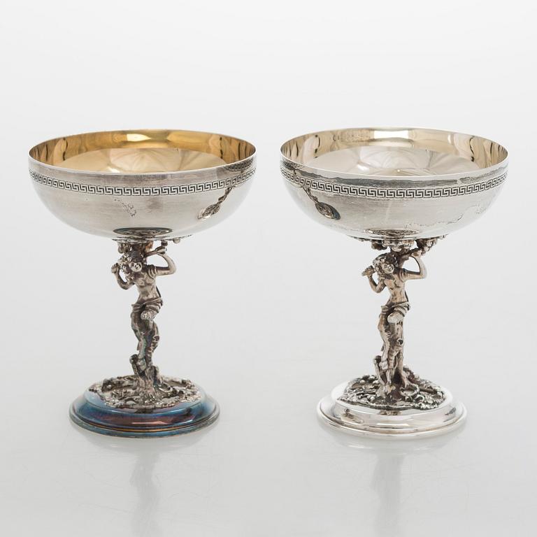 Dessertskålar, 10 st, sterling silver, Spanien, 1900-talets mitt.