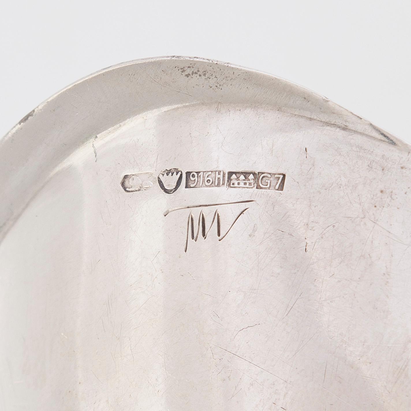 Tapio Wirkkala, two silver bowls, marked TW, Kultakeskus, Hämeenlinna 1960.