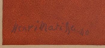 Henri Matisse, efter, "La Blouse Paysanne".