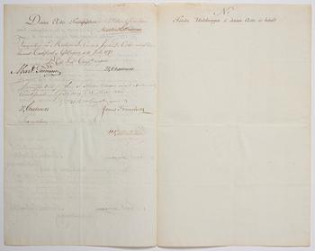 A Swedish East India share certificate, 1780's.