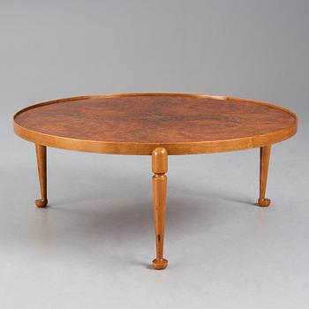 Josef Frank, a model 2139 burled root top coffee table, Svenskt Tenn, Sweden.