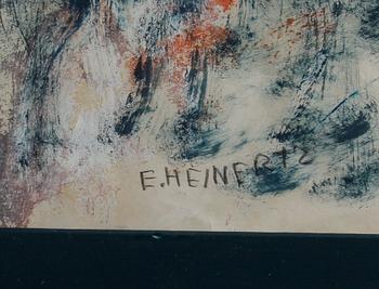 HEINERTZ, ERIK, blandteknik på papper, sign.