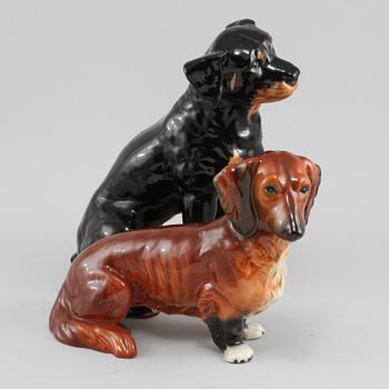 FIGURINER, ett par, porslin, Goebel, 1900-talets mitt.