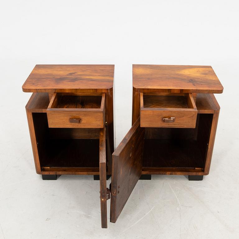 Bedside Tables, a Pair, Art Deco, First Half of the 20th Century.