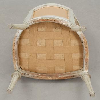 KARMSTOL, sengustaviansk, Johannes Andersson, Skår, Lindome, omkring 1800.