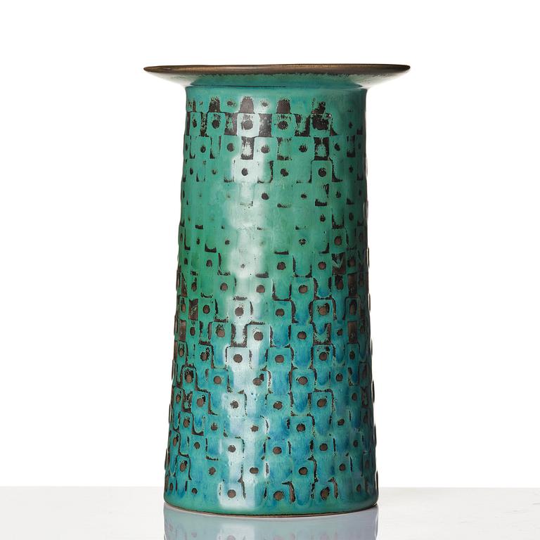 Stig Lindberg, a stoneware vase, Gustavsberg Studio 1961.