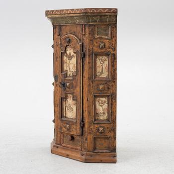 A wall cabinet, folk art, Västergötland dated 1773.