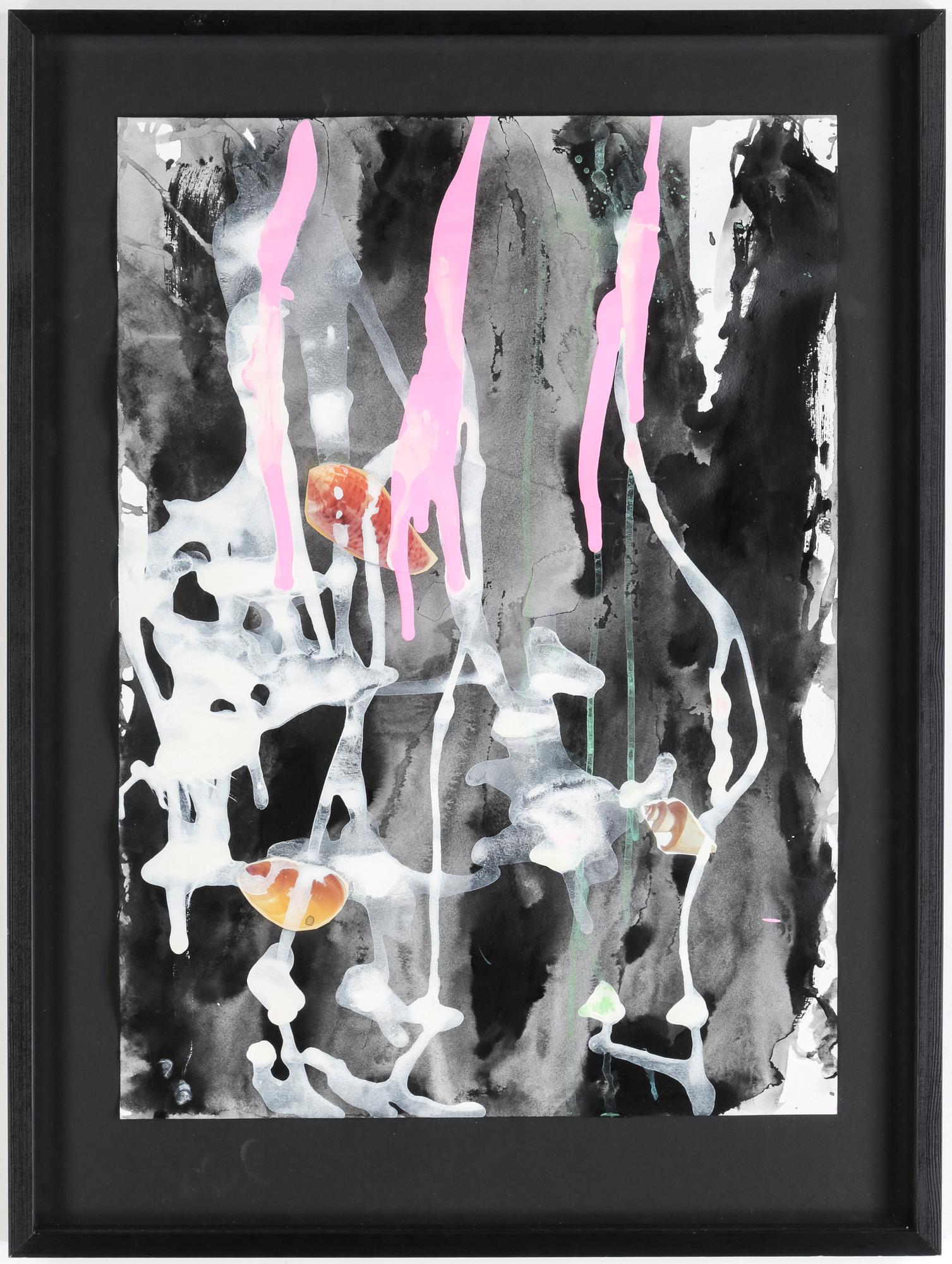 KATARINA NORLING, gouache och collage. Signerad och daterad 2006 a tergo.