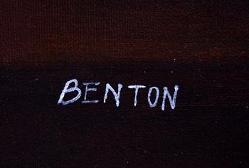 OKÄND KONSTNÄR, olja på duk,  bär sign Benton.