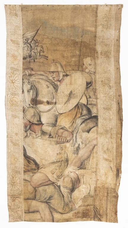 Painting on linen canvas, 18th century, Alexander the Great.