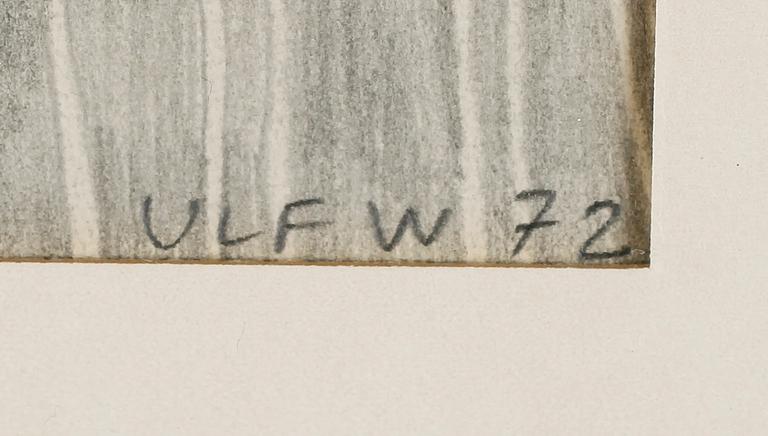 ULF WAHLBERG, blyerts, signerad och daterad 72.