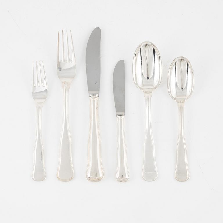 A Danish Silver Cutlery, 'Old Danish', including Cohr, Swedish import mark (71 pieces).