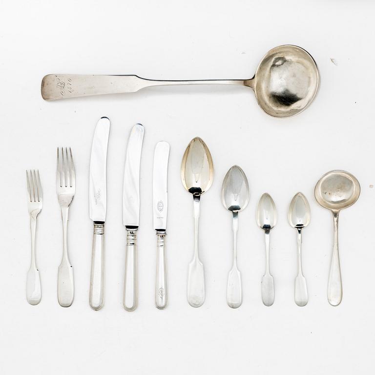 A silver cutlery set, Estonia and Russia, circa 1900 (78 pieces).