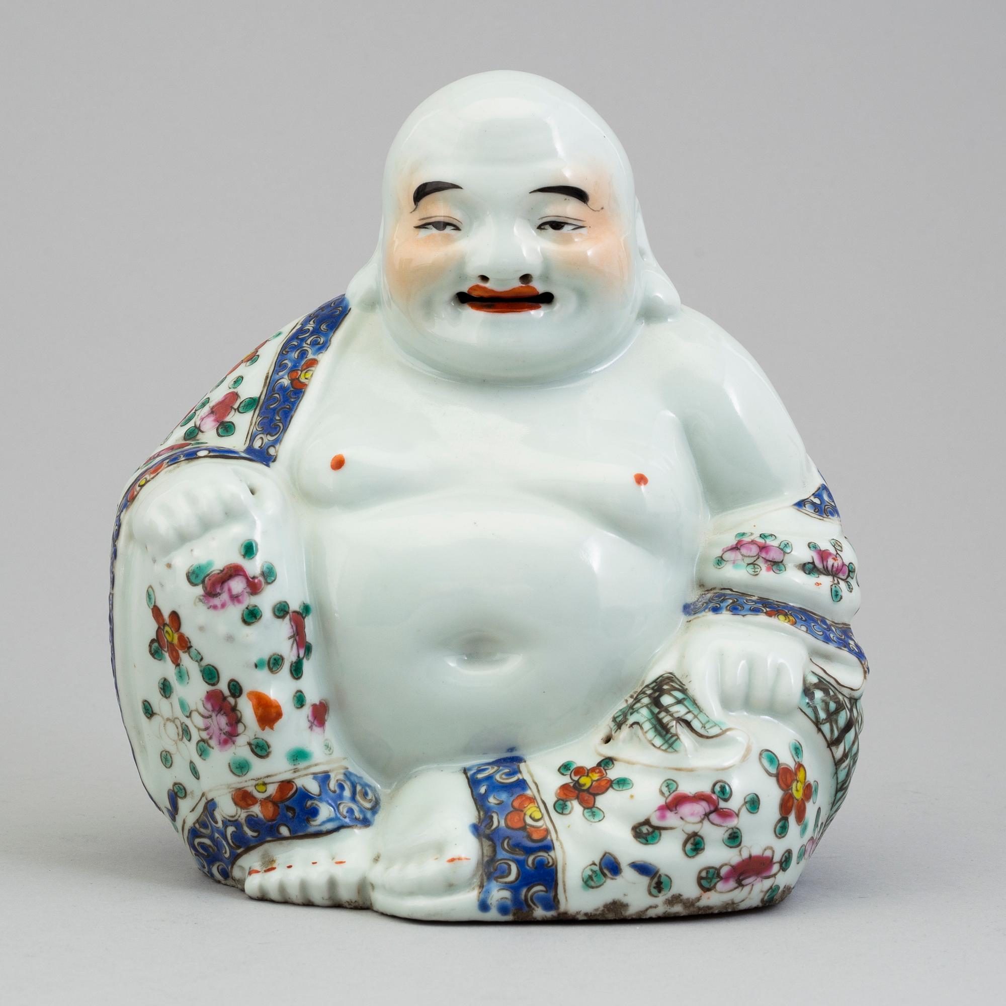 A Chinese 20th century porcelain Buddha.