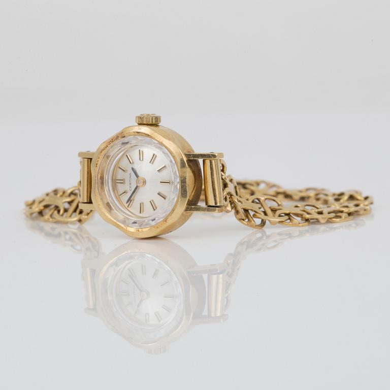 ARMBANDSUR, dam, Certina, Schweiz, 1900-talets andra hälft, 18K guld.