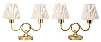 A pair of Josef Frank brass table lamps, Svenskt Tenn, model 2483/1.