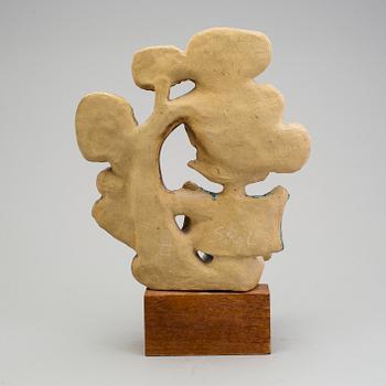 STIG LINDBERG, skulptur av chamotterat stengods, Gustavsberg 1940-tal.