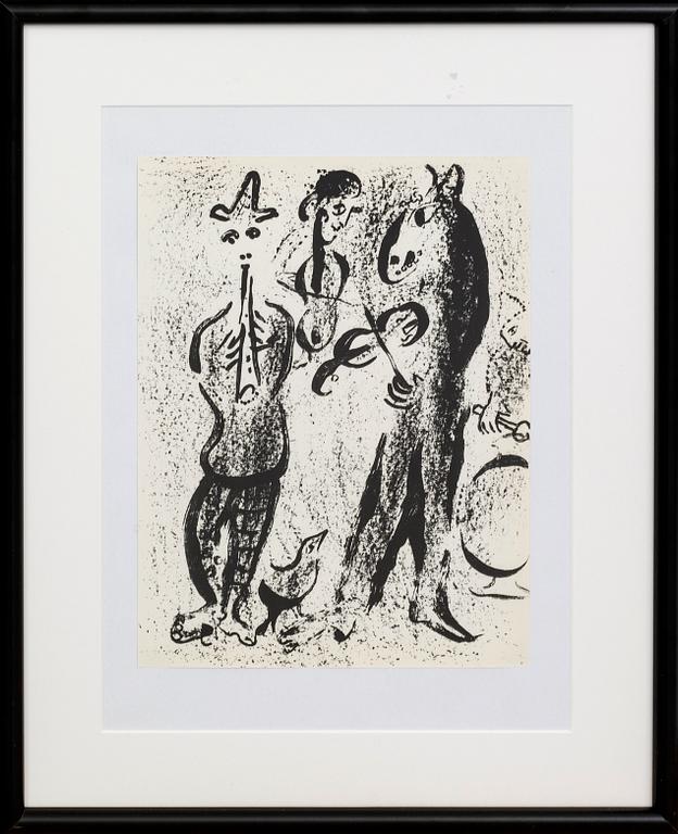 MARC CHAGALL, lithographe, unsigned, from Chagall Lithographe II.