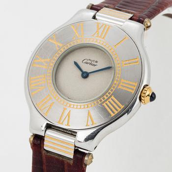 must de CARTIER, 21, wristwatch, 31,5 mm.