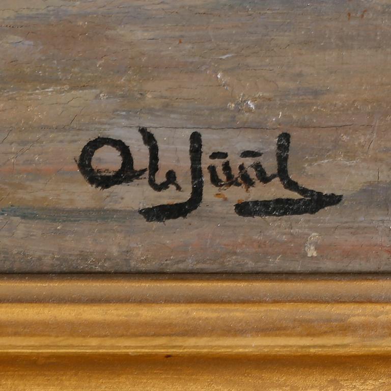 OLE JUUL, oil on canvas, signed.