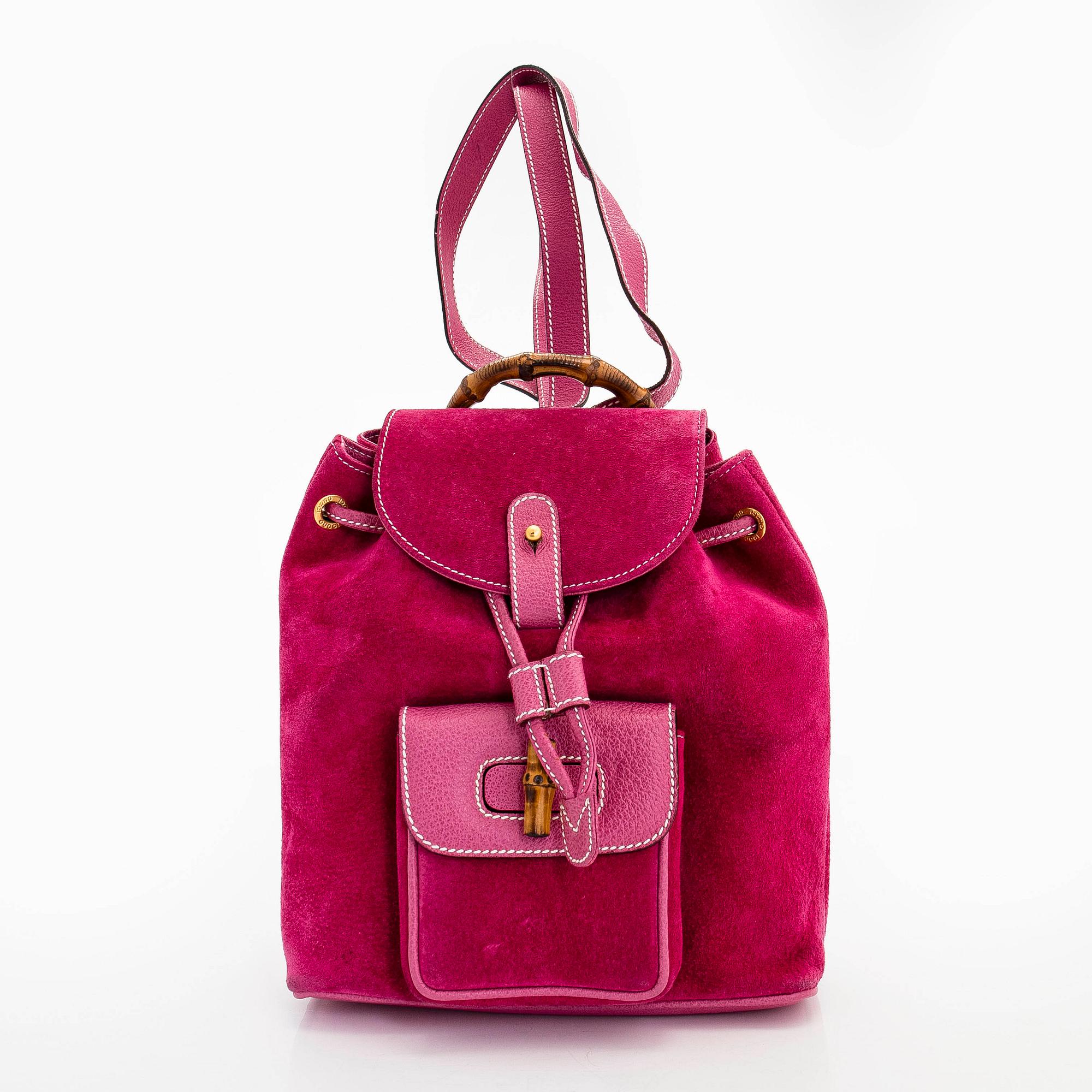 Gucci, a 'Bamboo' backpack.