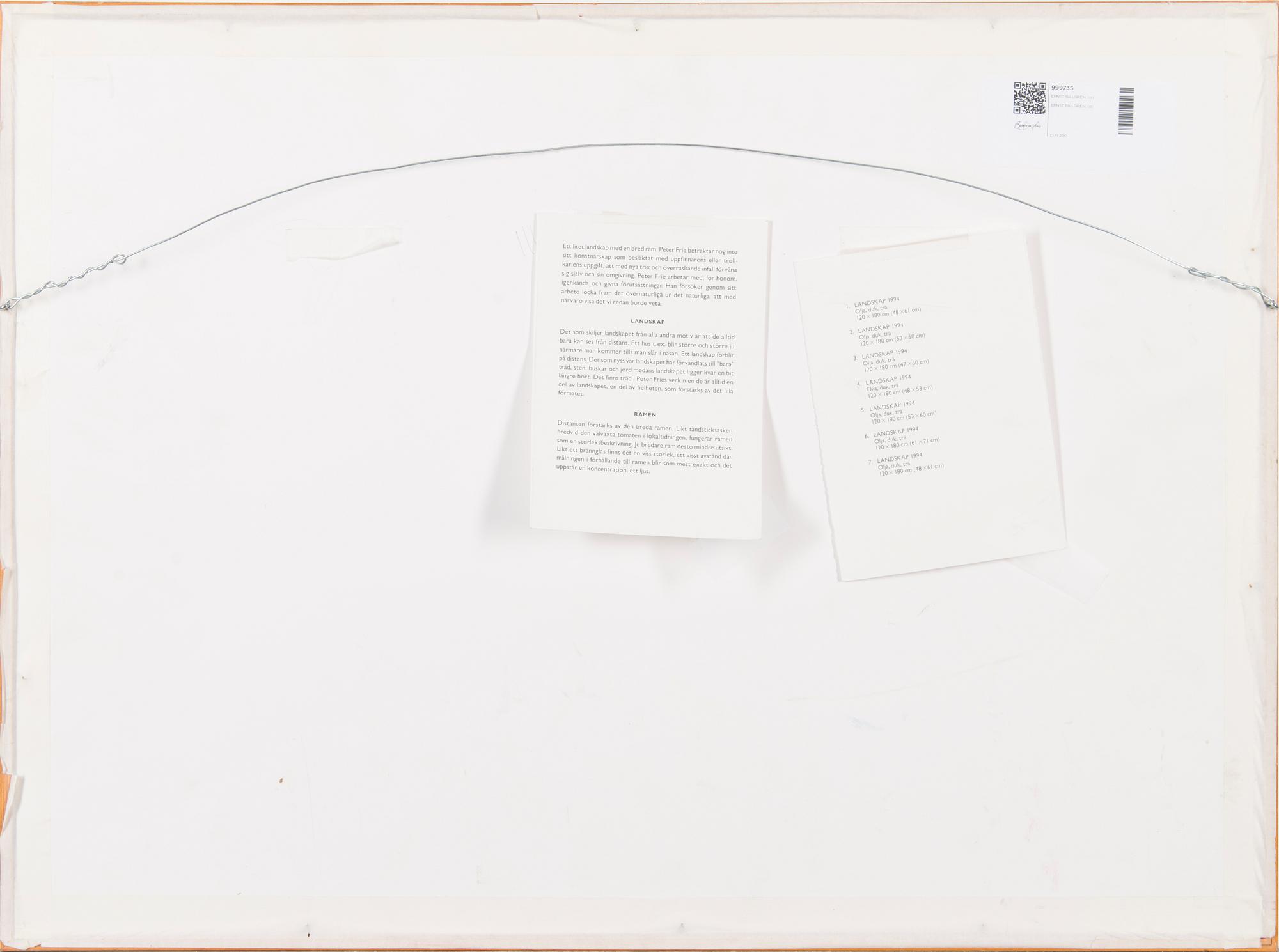 PRINTS, 7 pcs, of Peter Fries' paintings.