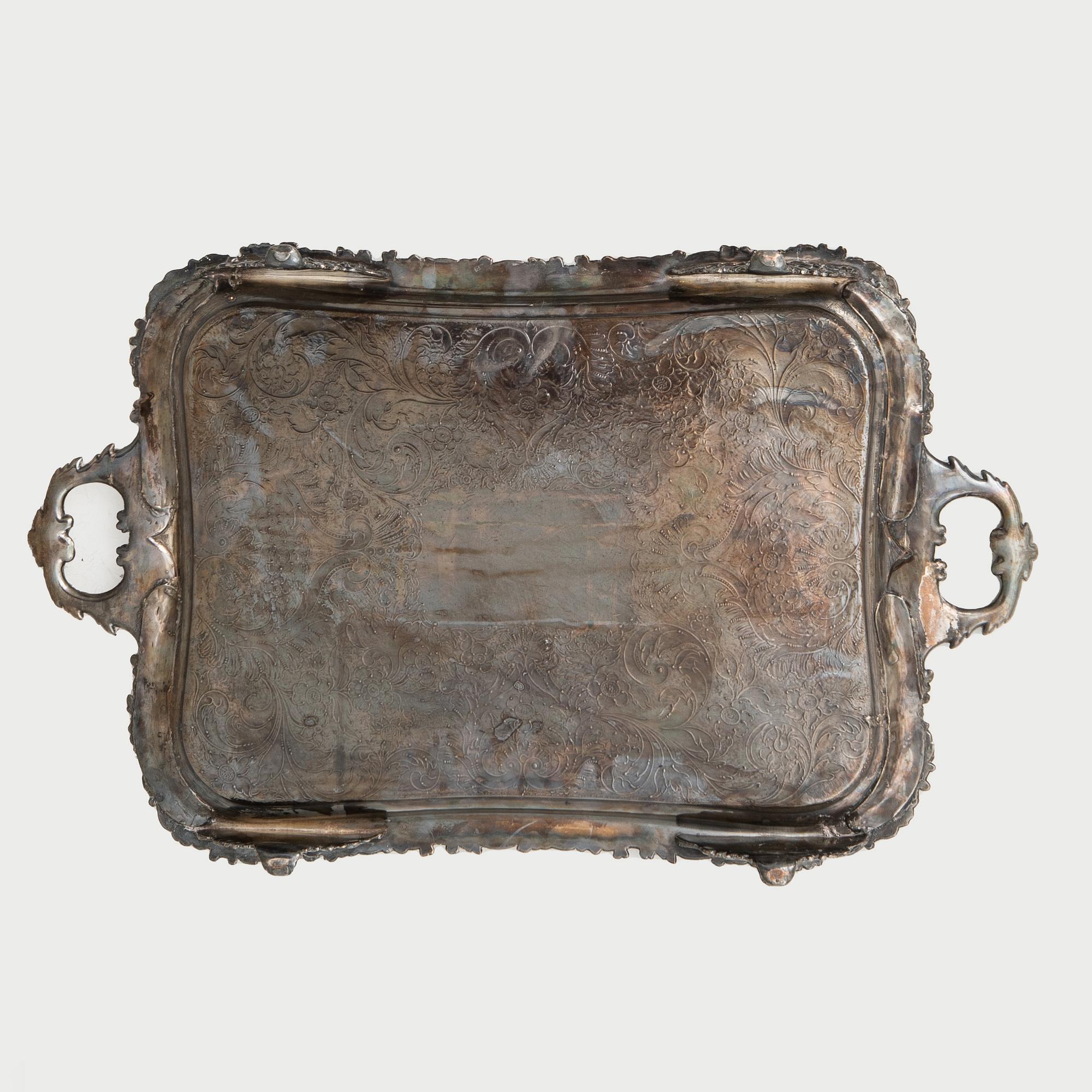 Bricka nysilver 1900-talets första hälft.